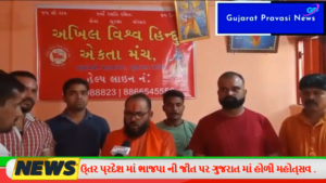 bjp result today/ઉત્તર પ્રદેશ માં ભાજપા ની જીત પર ગુજરાત માં હોળી મહોત્સવ.