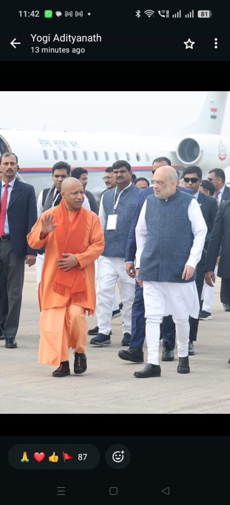 अटल जी की स्मृतियों की साक्षी लखनऊ में अमित शाह का भव्य स्वागत, समृद्धि–संस्कार–समरसता का संदेश